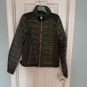 Olive Green Quilted Jacket Michael Kors